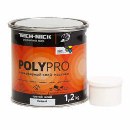 клей полиэфирный polypro (белый/густой)   1,2кг tech-nick