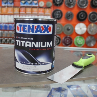 клей полиэфирный titanium extra clear (нейтральный/без пигмента) густой 1л tenax