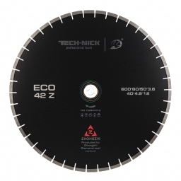 диск сегментный eco д.600*3,6*60/50 (40*4,6*12)мм | 42z/гранит/wet tech-nick