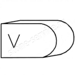 фреза профильная v-20 (№0/  30#) сегментная | спекание (гранит)