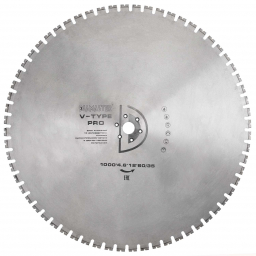диск сегментный v type д.1000*3,5*60+ (40*4,6*12)мм | 56z/железобетон/wet diamaster