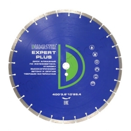 диск сегментный expert plus д.400*25,4 (4,0*10)мм | 28z/железобетон/wet diamaster