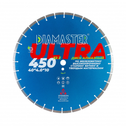 диск сегментный laser ultra д.450*2,8*25,4 (40*4,0*10)мм | 32z/железобетон/wet/dry diamaster
