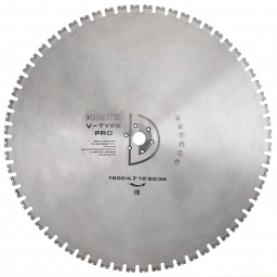 диск сегментный laser arix v type д.1600*3,5*60/35 (40*4,7*12)мм | 80z/железобетон/wet diamaster pro