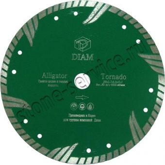 диск турбо alligator д.125*22,2 (2,2*9)мм | гранит/dry diam