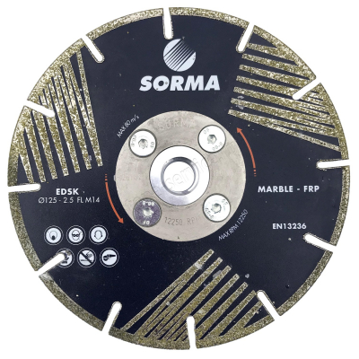 диск гальванический edsk д.125 (m14) отрезной dry sorma