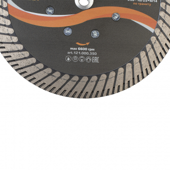 диск турбо target д.230*m14 (3,4*10/25)мм | гранит/dry tech-nick
