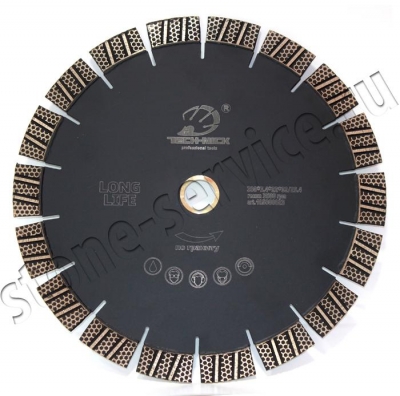 диск турбо-сегментный long life д.350*60/50 (22*3,4*20)мм | 22z/гранит/wet tech-nick