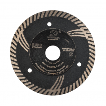 диск турбо euro standard д.125*22,2 (2,2*9)мм | гранит/dry tech-nick
