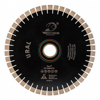 диск сегментный ural д.380*2,4*60/50 (20*3,6/3,0*20)мм | 46z/гранит/wet tech-nick