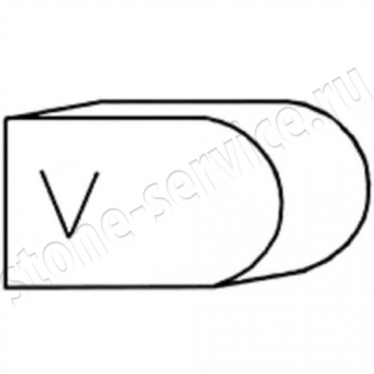 фреза профильная v-20 (#30/40) сегментная | спекание (гранит) diam-s