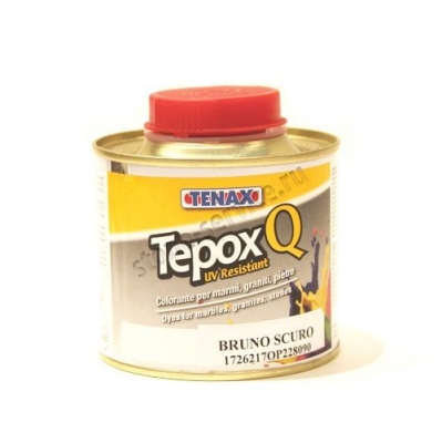 краситель для эпоксидного клея tepox-q bruno scuro темно-коричневый жидкий 0,25л tenax