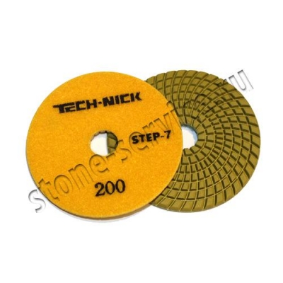 агшк step 7 д.100*3,5 № 200 (гранит/мрамор) | wet/dry желтый tech-nick
