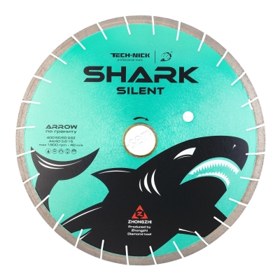 диск сегментный бесшумный shark д.400*2,8*60/50 (44,0/40,0*3,6*15)мм | 28z/arix/гранит/wet tech-nick