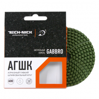 агшк gabbro д.100*2,5 № 3000 (гранит) | wet оранжевый tech-nick