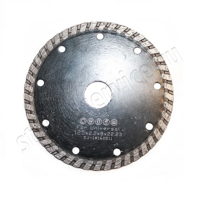 диск турбо universal д.125*22,2 (2,2*8,0)мм | бетон/dry vision