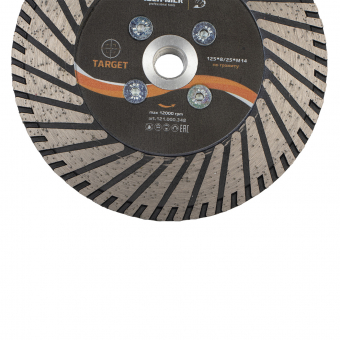 диск турбо target д.125*m14 (3,2*8,0/25)мм | гранит/dry tech-nick