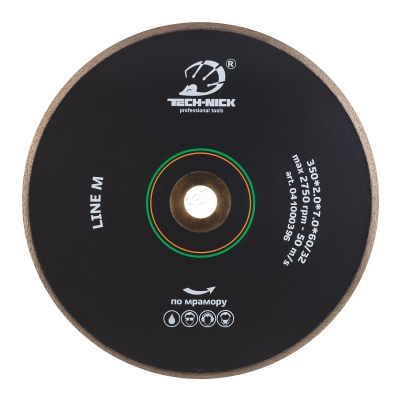 диск корона line m д.350*60/50 (2,0*7,0)мм | мрамор/wet tech-nick