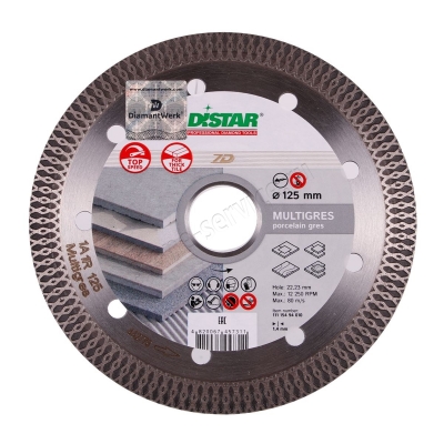 диск турбо multigres д.125*22,2 (1,4*10)мм | керамика/гранит/dry distar