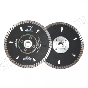 диск турбо worker д.125*m14 (2,0*7,5)мм | гранит/dry tech-nick