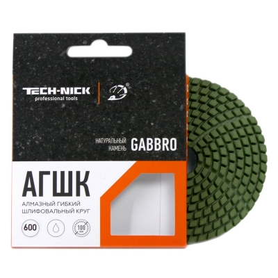 агшк gabbro д.100*2,5 № buff (гранит) | wet серый tech-nick
