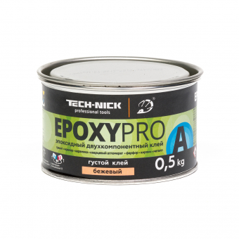 клей эпоксидный epoxypro (бежевый/густой) 0,5+0,5кг tech-nick